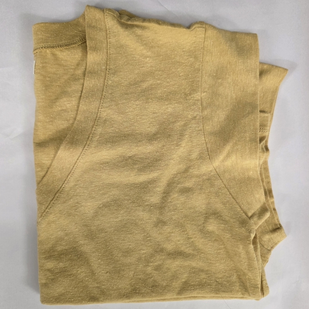 Madewell Golden Yellow Mustard Sleeveless Muscle Tee Boxy Fit Size M